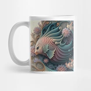 A Fractal Design in a Fish Motif Mug